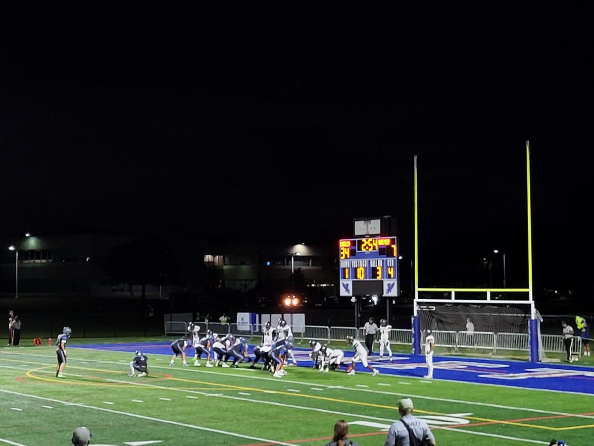 The Taft Eagles moments before scoring their final touchdown to end the game

