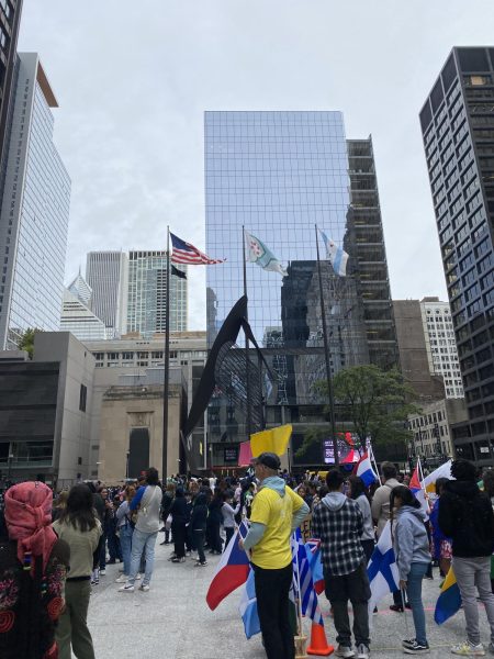 Picture taken in downtown Chicago, for Peace Day. 