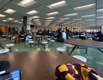 Students in the lunchroom.