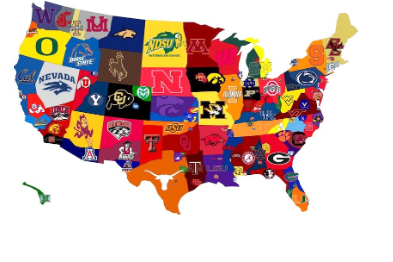 Map of Colleges Dominance