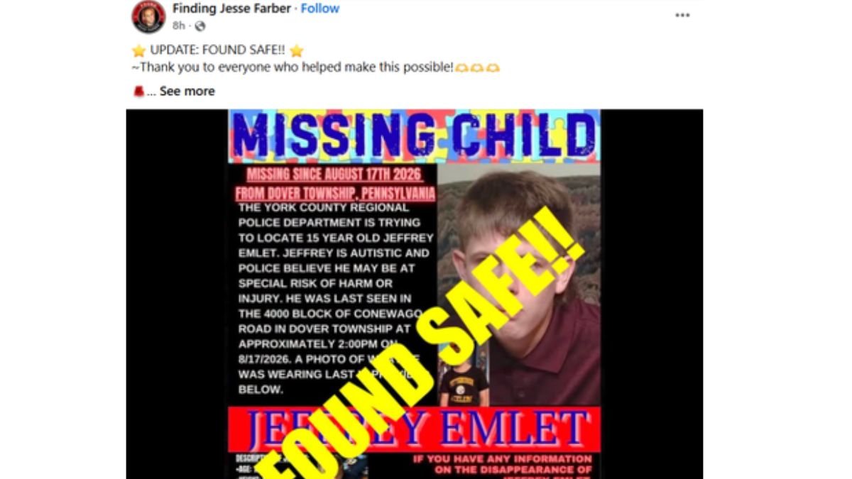 Jeffrey is described as 5’5” tall, weighing about 150 pounds, with blonde hair and hazel eyes.